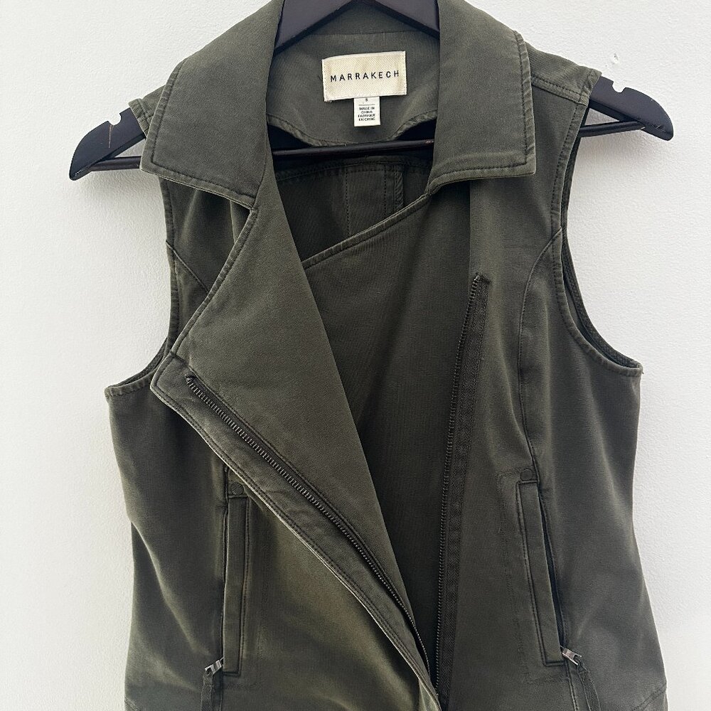 Marrakech Olive Moto Vest